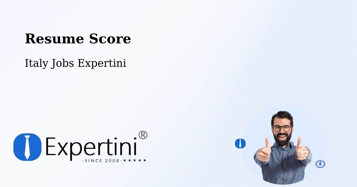 Resume Score & Job Description Match Tool – Como - Italy Jobs Expertini